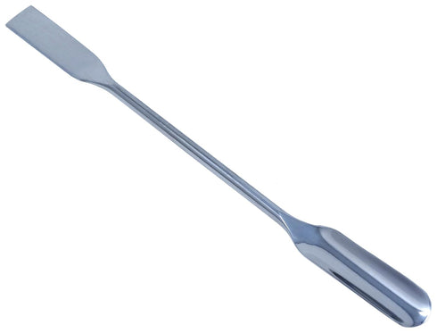 Double Ended Micro Lab Scoop Spoon Half Rounded/Flat End Spatula, 6" L Stainless Steel...