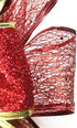 BinaryABC Valentine's Day Bows Decoration Ornaments,Christmas Tree Topper Bow(Red)...