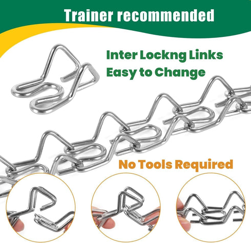 Stainless Steel Dog Training Collar with Quick Release Buckle, Adjustable Chain Collar for Dogs with The Swivel Ring 26in x 4.0mm (Neck Size up to...