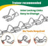 Stainless Steel Dog Training Collar with Quick Release Buckle, Adjustable Chain Collar for Dogs with The Swivel Ring 26in x 4.0mm (Neck Size up to...
