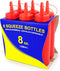New Star Foodservice 26283 Squeeze Bottles, Plastic, 8 oz, Red, Pack of 6...