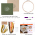 FEPITO 2 Sets Full Range Embroidery Starter Kit with Pattern and Instructions Cross Stitch Kit Includes 2 Pcs Embroidery Clothes with Floral Patte...