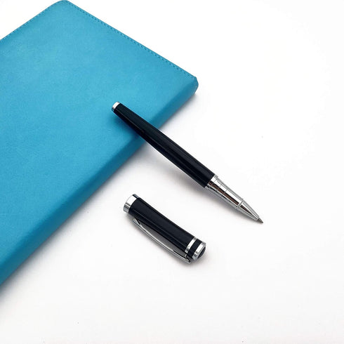 Metal Ballpoint Pen Business Signature Pen Gel Pen with Two Black Refills Nice Gift for Friends and Family (Black)......