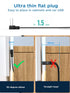 2PCS 90 Degree USB2.0 Extension Cable Flat Right Angle USB Male to Female Adapter Short Soft USB Cable 8inch-20CM (UP Angle+Down Angle)...