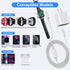 Improved USB-C Charger for i Watch, 2-in-1 iPhone and iWatch Magnetic Fast Charging Cable with USB-C Wall Charger, Compatible with i Watch Series ...