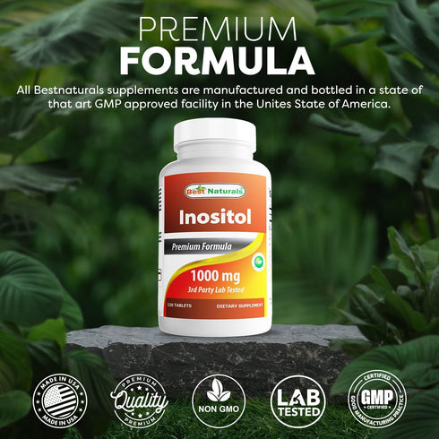 Best Naturals Inositol 1000mg 120 Tablets - also called vitamin B8...