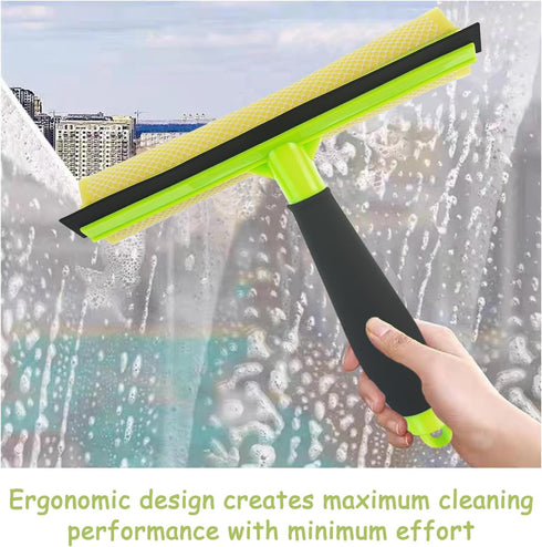 Shower Squeegee Window Squeegee Cleaner for Shower Doors Glass, 2 in 1 Window Cleaning Tool Window Scrubber Handheld Squeegee for Car Windshield w...