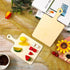 6PCS Unfinished Wooden Mini Cutting Boards with Handle 5.5X9inch Wooden Chopping Board Paddle Board Cooking Butcher Block for Halloween Thanksgivi...