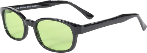 Pacific Coast Original KD's Biker Sunglasses (Black Frame/Green Lens)...