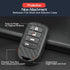 2pcs Compatible with Honda Accord Civic CR-V HR-V Pilot CR-Z Fit Ridgeline Crosstour Odyssey Insight Carbon Fiber Looks Key Fob Cover Case Key Cha...