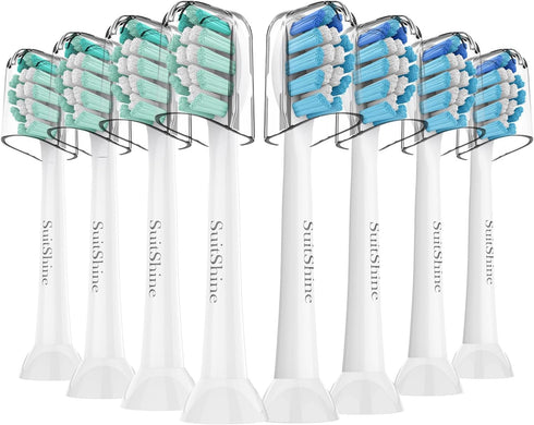 Replacement Toothbrush Heads Compatible with Philips Sonicare Replacement Heads, Sonicare Replacement Brush Head and More Snap-on Handles, 8 Pack...