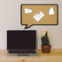 Navaris Cork Board Bulletin Board - Rectangular Speech Bubble Design 11 x 17 in, includes 5 Pins - Message Noticeboard Memo Shape Display Pinboard...