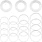 240pcs Earrings Hoop for Jewelry Making, Silver Earrings Beading Hoop Hypoallergenic Round Earrings Open Bezels Linking Rings Beading Hoop Earring...