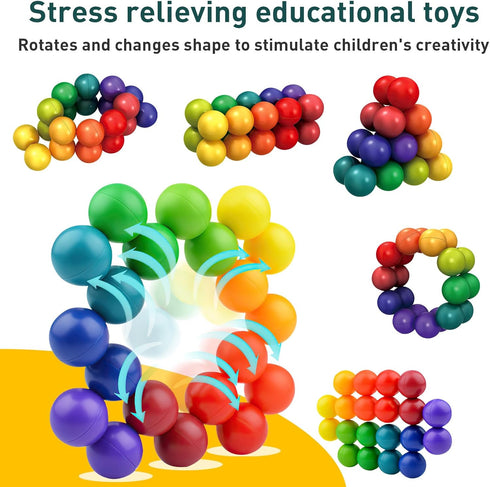 Fidget Toys for Adults Kids, Sensory Toys for Kids with Autism, Educational Ball Kids Toys for 3-12 Year Boys and Girls Toddler Travel Toys, Stock...
