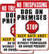 Beware Of Dog Signs For Fence No Trespassing Dog On Premises Sign For Garden?2 Pack ) Dogs Warning Signs For Property Funny Metal Tin Signs Beware...