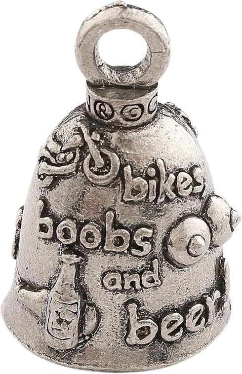 Guardian Bell Good Luck Bell w/Keyring & Black Velvet Gift Bag | Motorcycle Bell | Lead-Free Pewter | Good Luck Gift to Friends & Family | Bike Be...