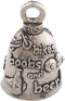 Guardian Bell Good Luck Bell w/Keyring & Black Velvet Gift Bag | Motorcycle Bell | Lead-Free Pewter | Good Luck Gift to Friends & Family | Bike Be...