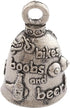 Guardian Bell Good Luck Bell w/Keyring & Black Velvet Gift Bag | Motorcycle Bell | Lead-Free Pewter | Good Luck Gift to Friends & Family | Bike Be...