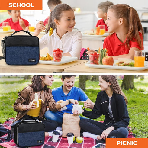opux Insulated Lunch Bag Kids, Lunch Box for School Boy Girl, Leakproof Small Reusable Compact Soft Mini Cooler Bag, Toddler Small Lunch Boxes Kit...