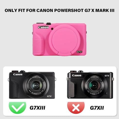 Case for Canon Powershot G7X Mark III Digital Camera, Soft Silicone G7X Mark III Camera Case Accessories, Protective Case Cover for G7XIII G7X3 wi...