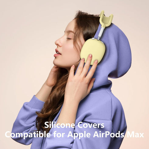 Silicone Case Cover for AirPods Max, Ear Pad Case Cover/Ear Cups Cover/Headband Cover for AirPods Max Headphones, Anti-Scratch Accessories Soft Si...