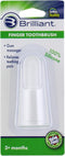 Brilliant Baby Finger Toothbrush - Silicone Gum Massager and Teether Brush for Babies and Toddlers - 3 Months Old and Up, Newborn Essentials for C...