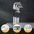 9 Pcs Hex Key Set, L Shape Metric, High Hardness, Harden CRV Steel, Size 1.5-10mm/1/16 to 3/8 Inch, Ball End Hex Allen Key Wrench Kit...