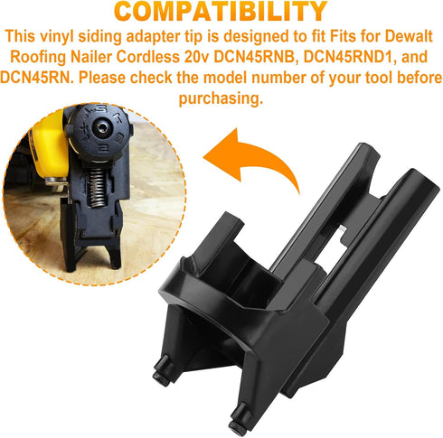 Vinyl Siding Adaptor Tip for Dewalt Roofing Nailer Cordless 20v DCN45RNB, DCN45RND1, DCN45RN -2 Pack...