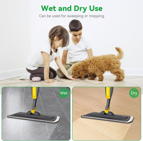 16.5 Inch Flat Mop Refills: 10 Pack Upgraded Microfiber Replacement Mop Pads for Floor Cleaning - Reusable Flat Replacement Mop Refills Heads for ...