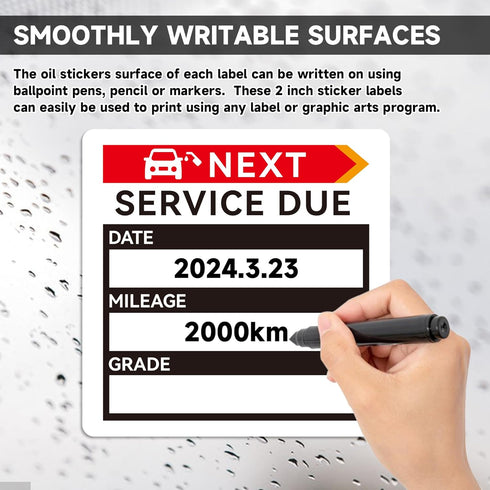 Oil Change Stickers,300pcs 2x2 Inches Oil Change Reminder Sticker for Windshield with No Residue, Clear Next Service Due Labels for Car Auto Vehic...