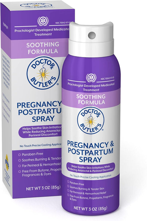 Doctor Butler's Pregnancy & Postpartum Spray - Perineal Spray and Hemorrhoid Treatment with Aloe and Chamomile, Pregnancy Support and Postpartum E...