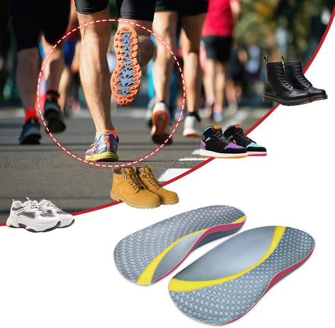 Orthotic Insoles for Plantar Fasciitis PU Heel Shock Absorbing Insoles, Help Reduce Heel Pain Stress, Foot Care Arch Support Inserts for Shoes?Hee...