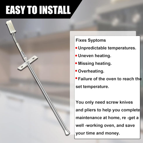 316490000 Range Oven Temperature Sensor Probe Thermistor Fit for Frigi-daire Ken.More Ranges Replaces 1197392 AP3963654 PS1528542 EAP1528542-12 Mo...