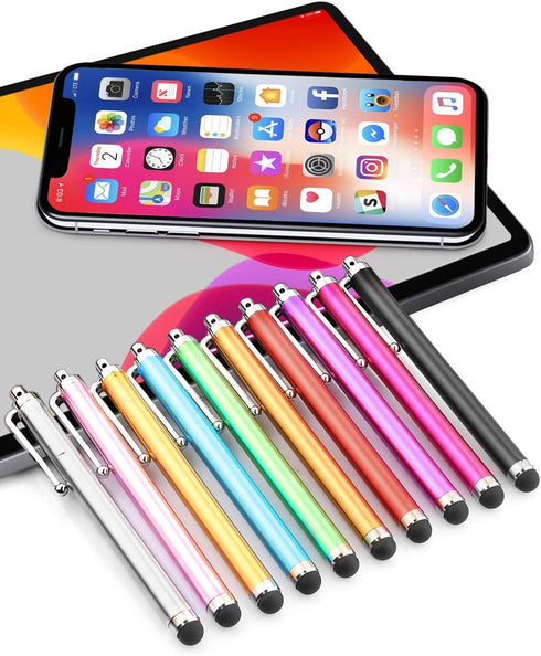 Stylus Pens for Touch Screens, LIBERRWAY Pen 10 Pack of Pink Purple Black Green Silver Universal Screen Capacitive Compatible with Kindle ipad iPh...