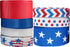 Grosgrain/Satin Ribbon Sets for Gift Package Wrapping, Hair Bow Clips & Accessories Making, Sewing, Craft Projects (35yd 3/8" - 7/8" Patriotic Rib...