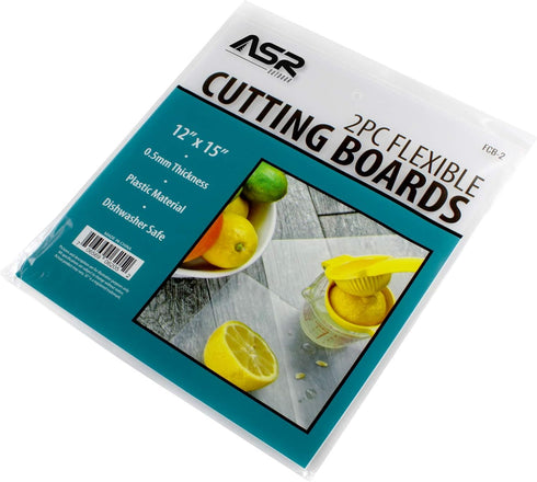 Multi-Pack Thin Clear Flexible Plastic Cutting Board Mat, 12" x 15" (8, Clear)...