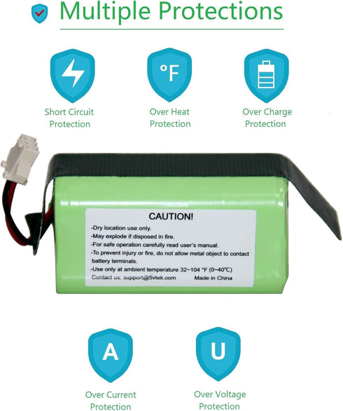 Replacement Battery for Amarey A800 A900, iMartine C800, Tesvor X500 Pro, Goovi D380 F007C, Onson J10C, Ionvac SmartClean 2000, Eufy RoboVac11S 11...