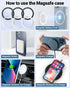 Magnetic Wireless Charging Magsafe Ring-6 PCS,Ultra-Thin(0.4mm) Magsafe Sticker, Compatible with iPhone 15/14/13/12 Series,Samsung Galaxy,Google P...