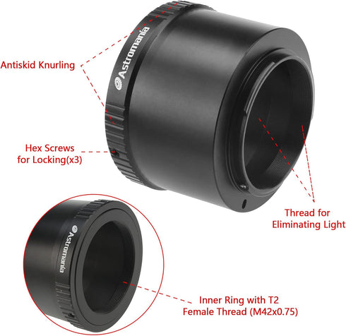 Astromania T T2 Lens to Fuji FX Mount Camera adapter Universal screw in for X-T1 X-A1 X-E2 X-M1 X-E1 X-PRO1...