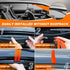 6 Rooftop Cargo Tie Down Hook Straps - Secure Any Car Roof Bag, Roof Rack Cargo Carrier, or Car Top Carrier, No Roof Rack Required, Compatible wit...