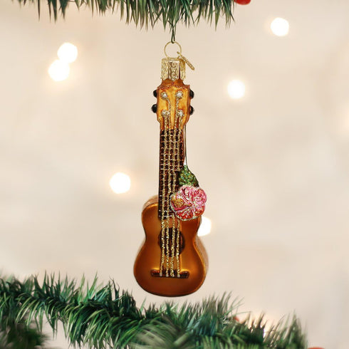 Old World Christmas Ornaments: Ukulele Glass Blown Ornaments for Christmas Tree (38040)...