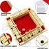 Dice Game Shut The Box Game Wooden Board Game with 10 Dices,a Classic 4 Sided Family Math Game for 2-4 Players Dice Board Game Shut-The-Box,Red(Ki...
