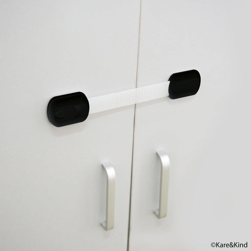 Child Safety Locks (Black) - Set of 6 - Prevents Injury and Opening (Oven) Doors, (Kitchen Sink) Cabinets, Toilet Seats, etc. - No Tools or Screws...