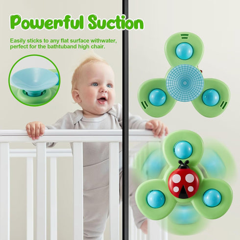 Spinner Toys for Babies Suction Spinners Baby|Suction Cup Spinning Toys for Toddlers 1-3|Toys for 1 Year Old Boy Baby Bath Toys for Kids Ages 1-3...