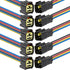 4 Pin electrical Connector Waterproof Connector,Male and Female Way 16 AWG Wire Suitable for car Truck, Boat and Other Wire Connection (5 pack) Bl...
