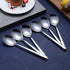 Berglander Dinnerware Set of 6, Stainless Steel Soup Spoons, Modern Table Spoon Set, Dishwasher Safe...