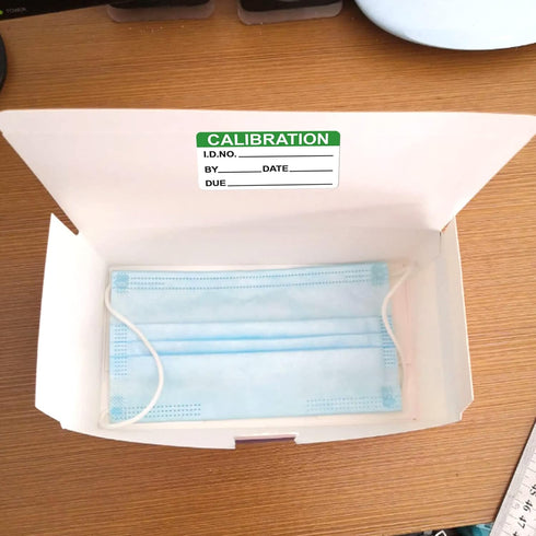 Self Laminating Calibration Labels 1x2 Inch Write-on Calibration Stickers with Spiral Bound Cover for NIST Calibration ISO-900 Calibrate Equipment...