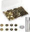 24 Sets Heavy Duty Leather Snap Fasteners Kit, BetterJonny 12.5mm Metal Snap Buttons Press Studs Leather Rivets Snaps with 4 Setter Tools for Clot...