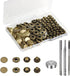 24 Sets Heavy Duty Leather Snap Fasteners Kit, BetterJonny 12.5mm Metal Snap Buttons Press Studs Leather Rivets Snaps with 4 Setter Tools for Clot...
