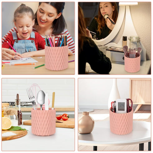 Makeup Brush Holder Organizer -360° Rotating Multi-Functional Pen Holder for Desk,Multi-Purpose Desktop Stationary Organizer,Storage Cup for Lipst...